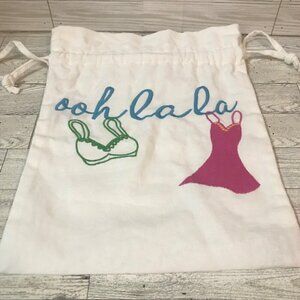 NWOT BUCKHEAD BETTIES Lingerie Embroidered Travel Bag Drawstring Closure